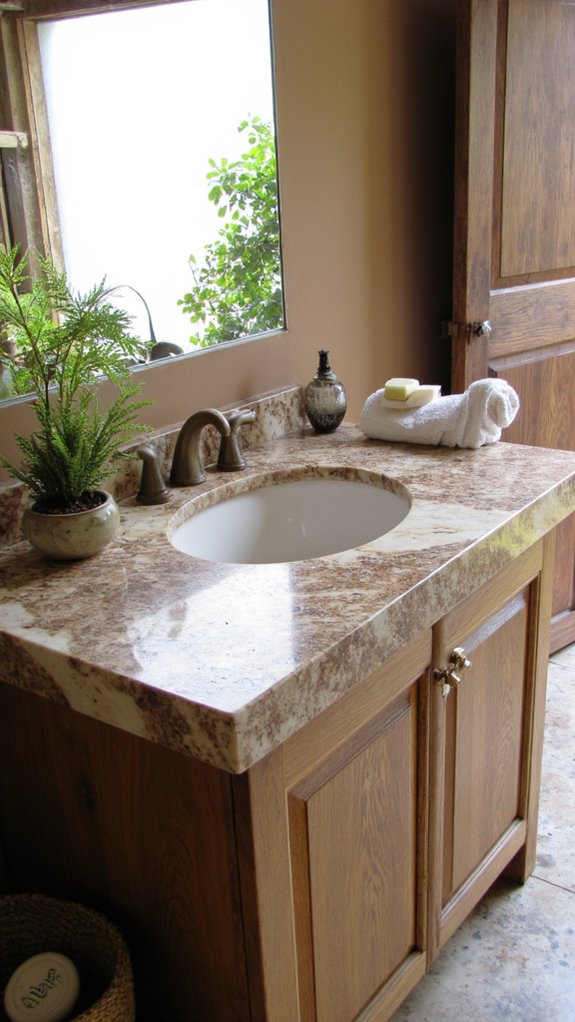 serene spa inspired natural vanities