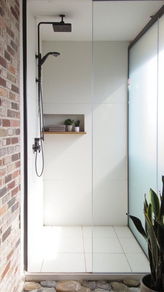 serene uncluttered shower sanctuary