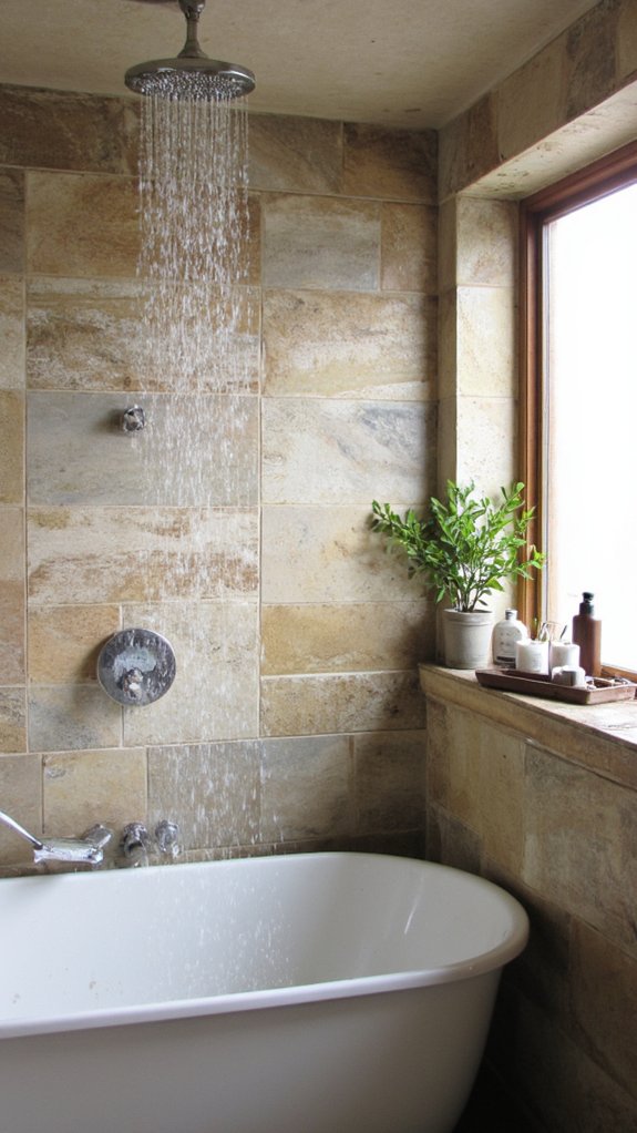 serene waterfall shower experience