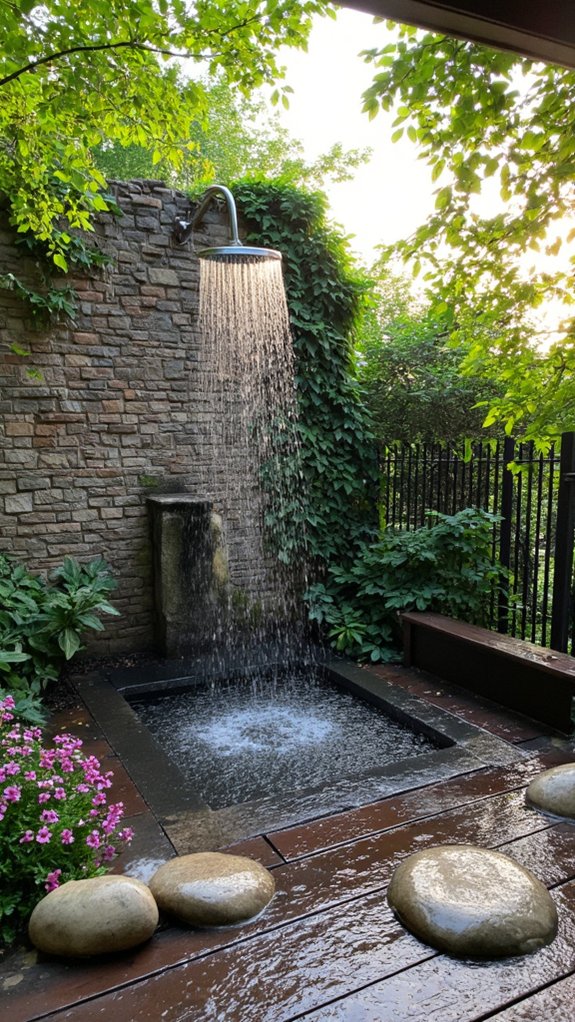 serene waterfall shower experience