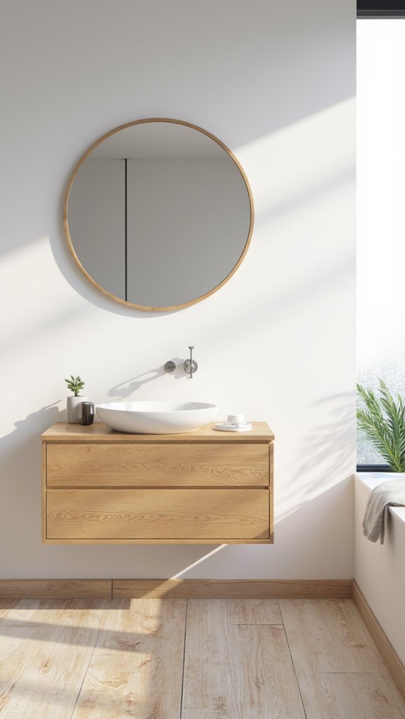 serene white and wood