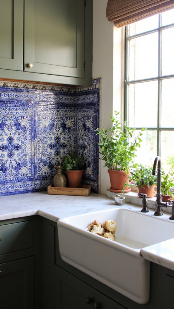 shimmering marble tile elegance