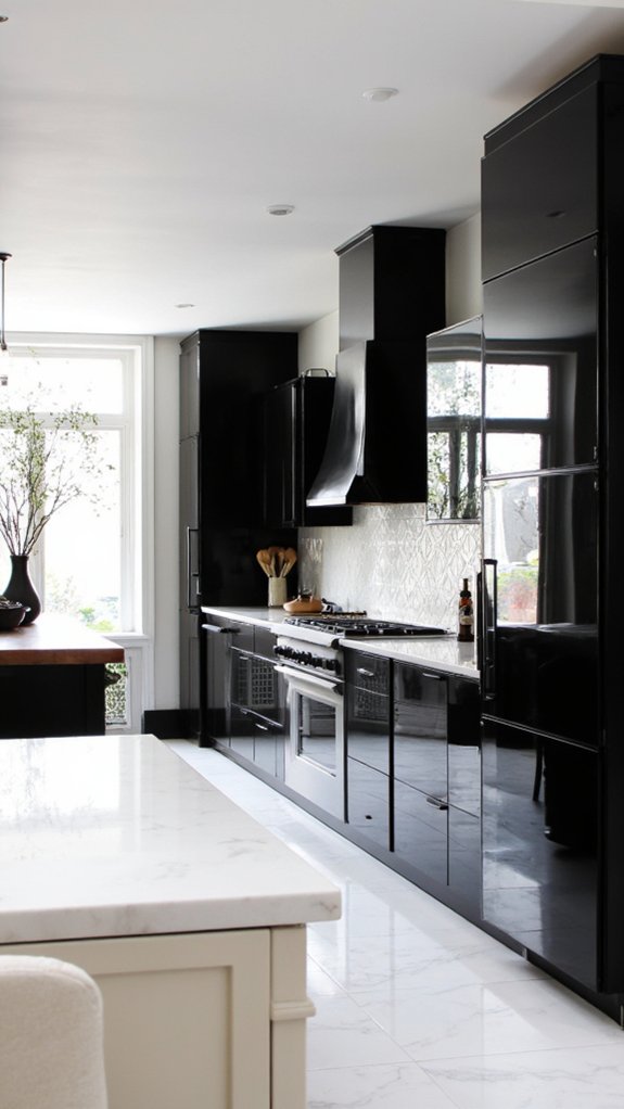 sleek black and white elegance