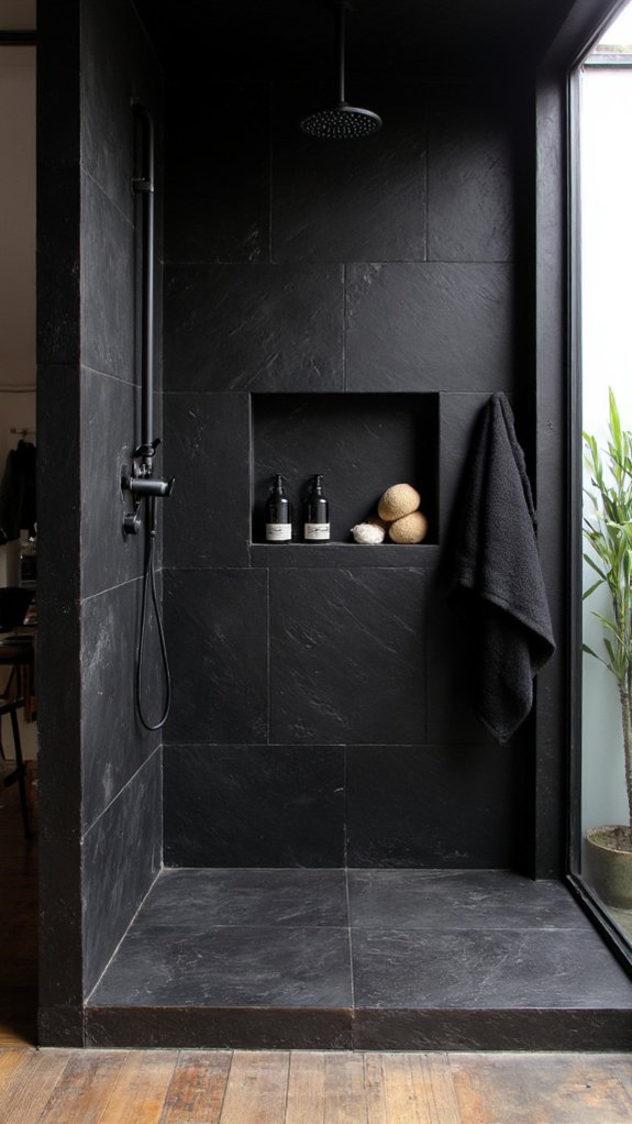 sleek black minimalist serenity