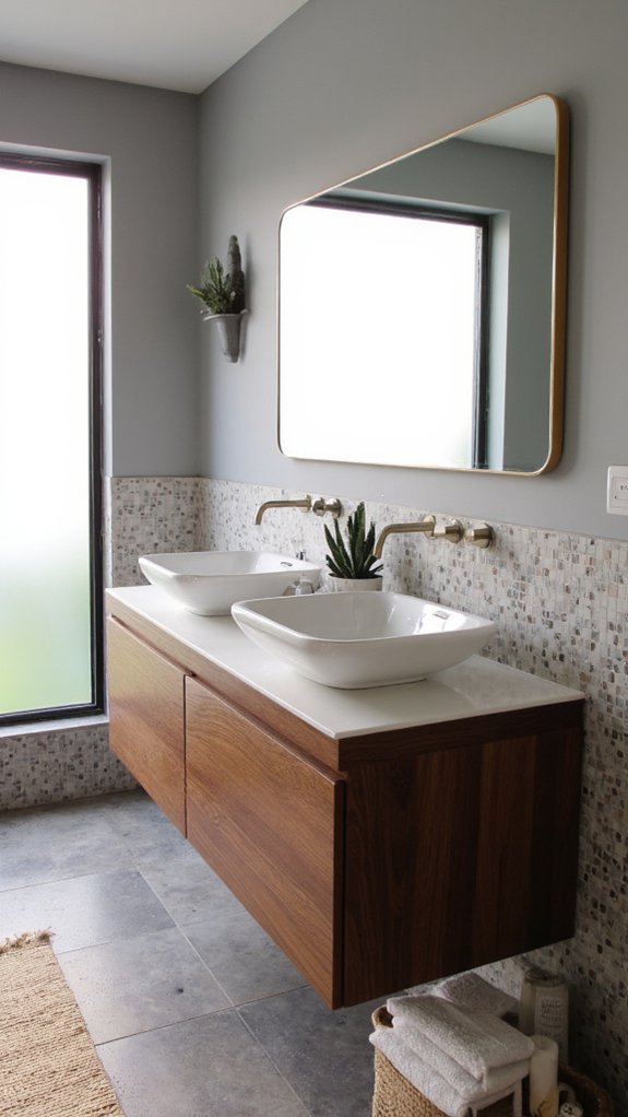 sleek contemporary bathroom design