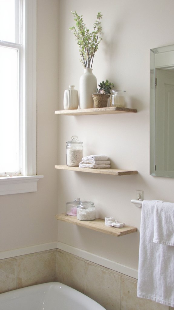 sleek elegance minimalist shelving