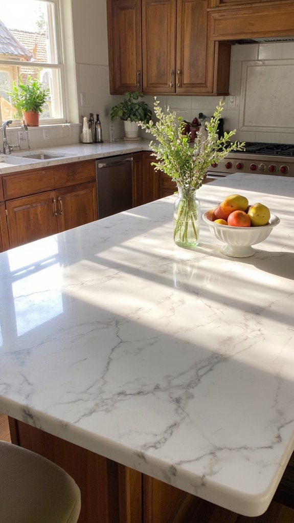 sleek marble kitchen elegance