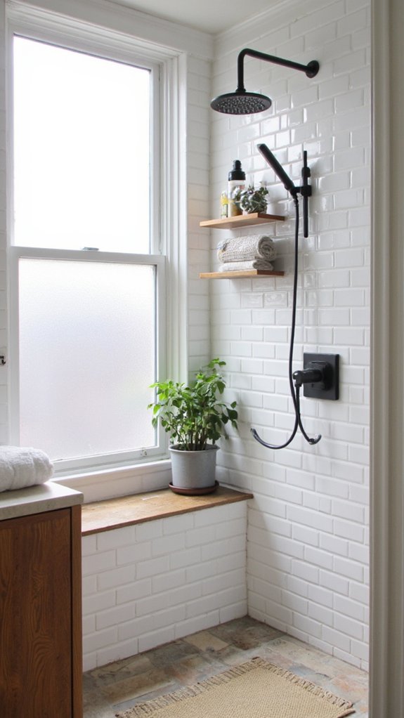 sleek matte black fixtures