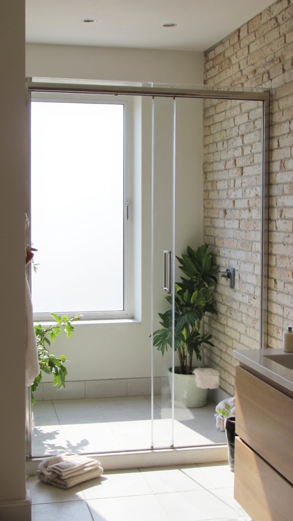 sleek minimalist glass doors