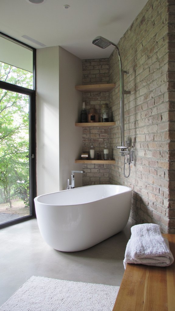 sleek minimalist wet room