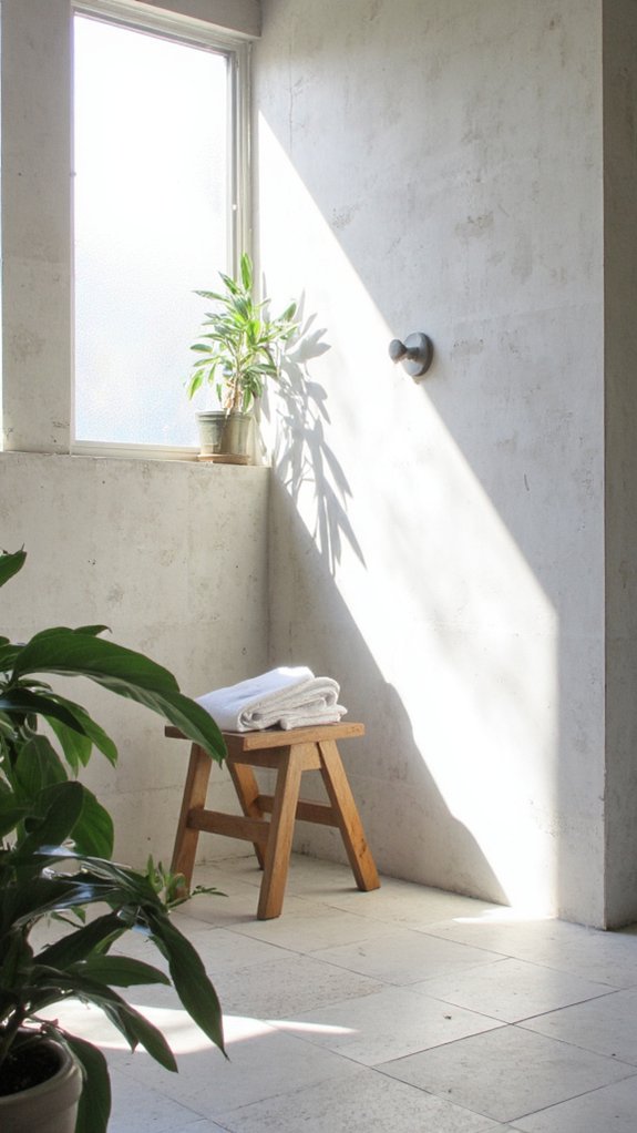 sleek minimalist white concrete