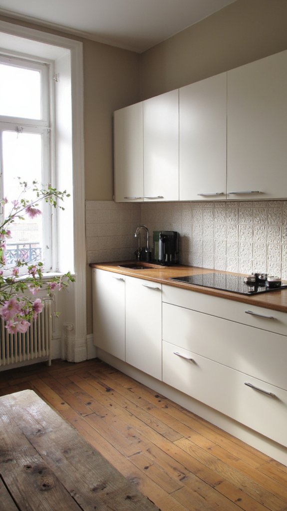 sleek minimalistic kitchen hardware