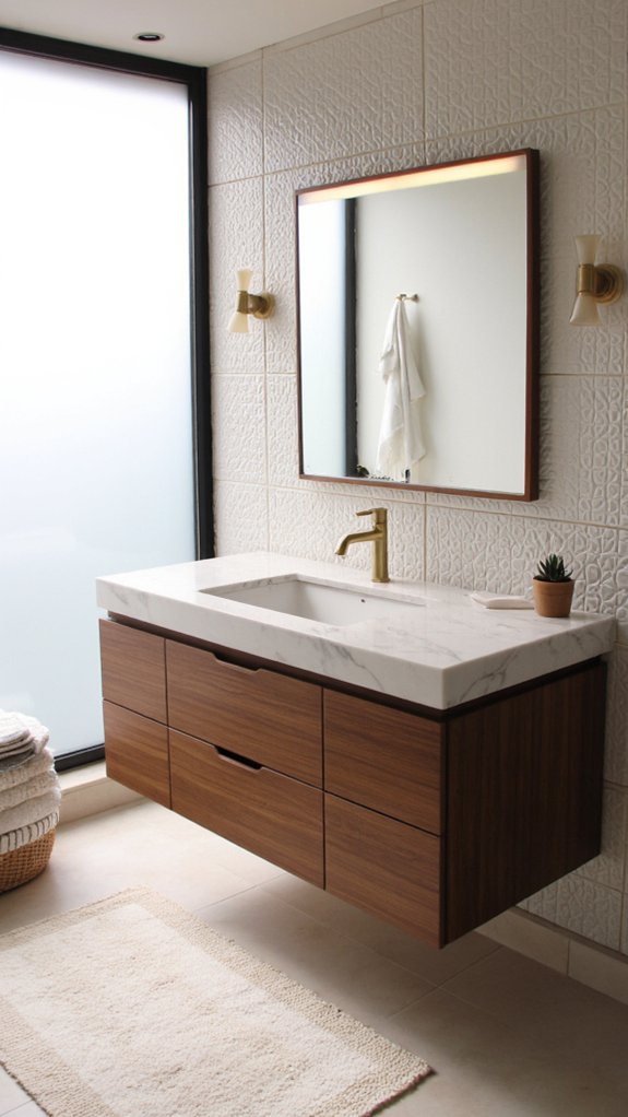 sleek modern bathroom aesthetics