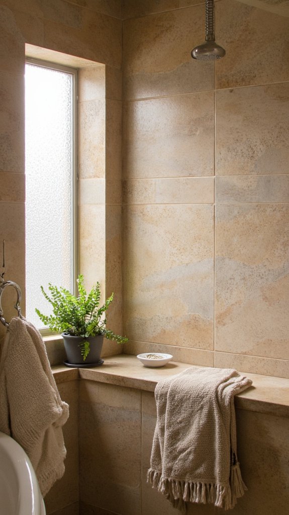 sleek seamless luxurious shower