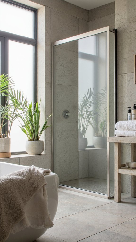 sleek space saving shower doors