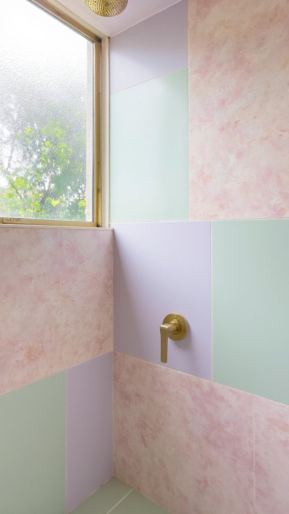 soft pastel shower colors