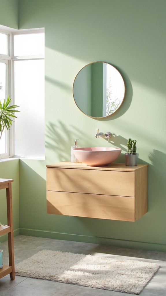 soft pastel tranquility bathroom