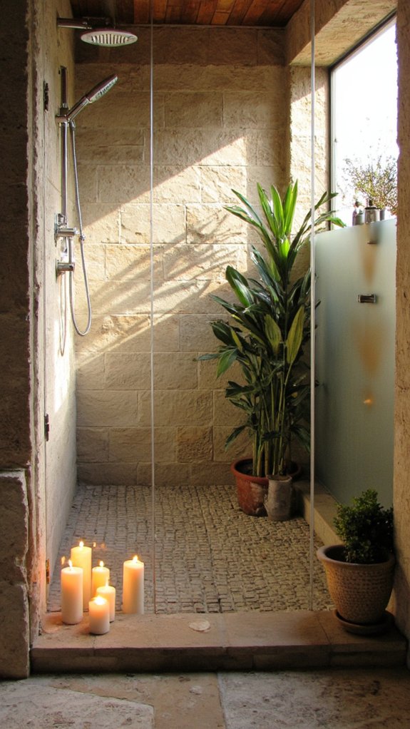 soothing ambient shower lighting