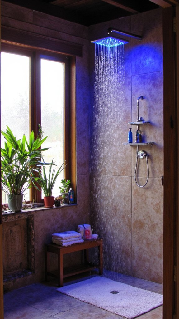 soothing color changing shower experience