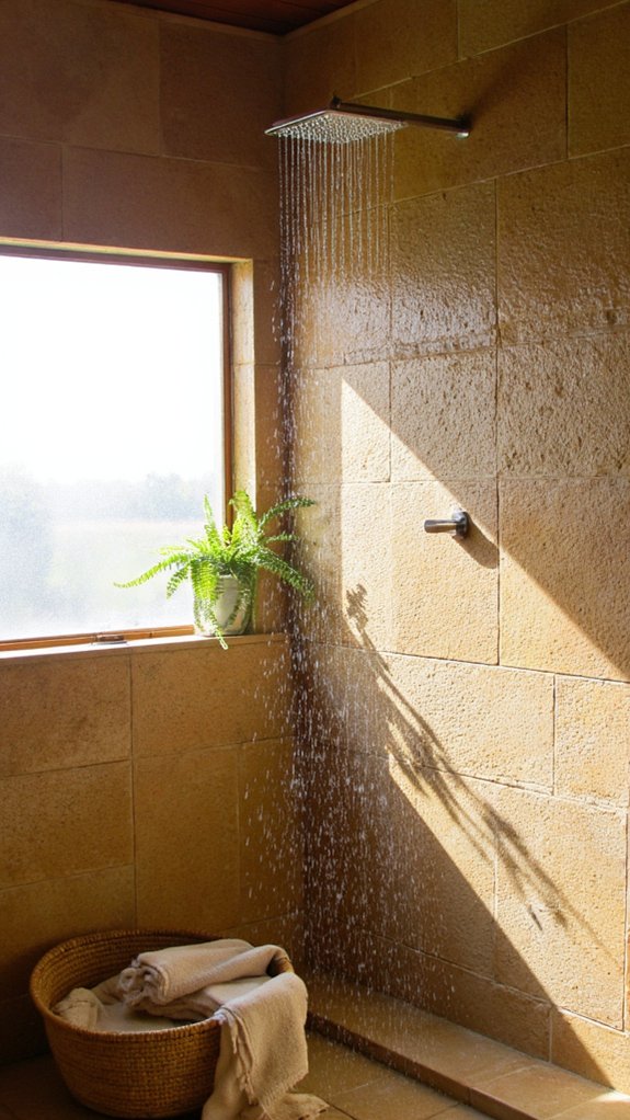 soothing rainfall shower experience