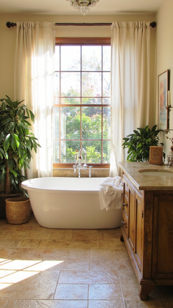soothing spa inspired bathroom materials