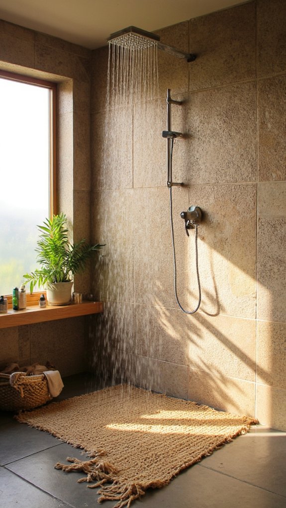 soothing waterfall shower experience