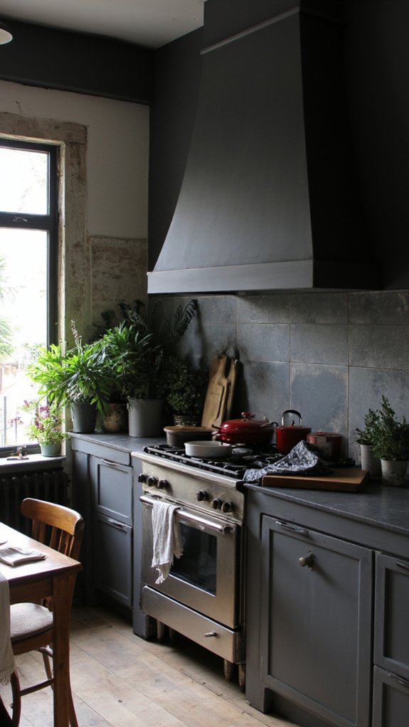 sophisticated grey range hoods