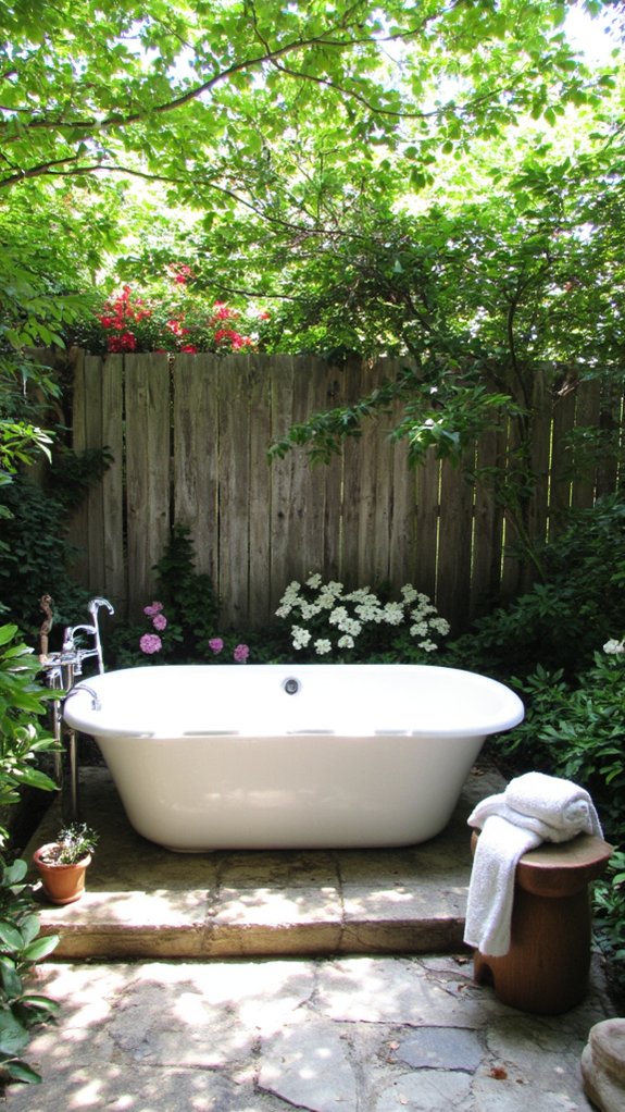 sophisticated outdoor bathing experience