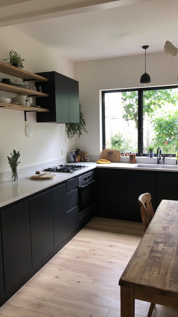 sophisticated warm kitchen ambiance
