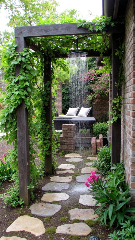 spa inspired outdoor shower experience