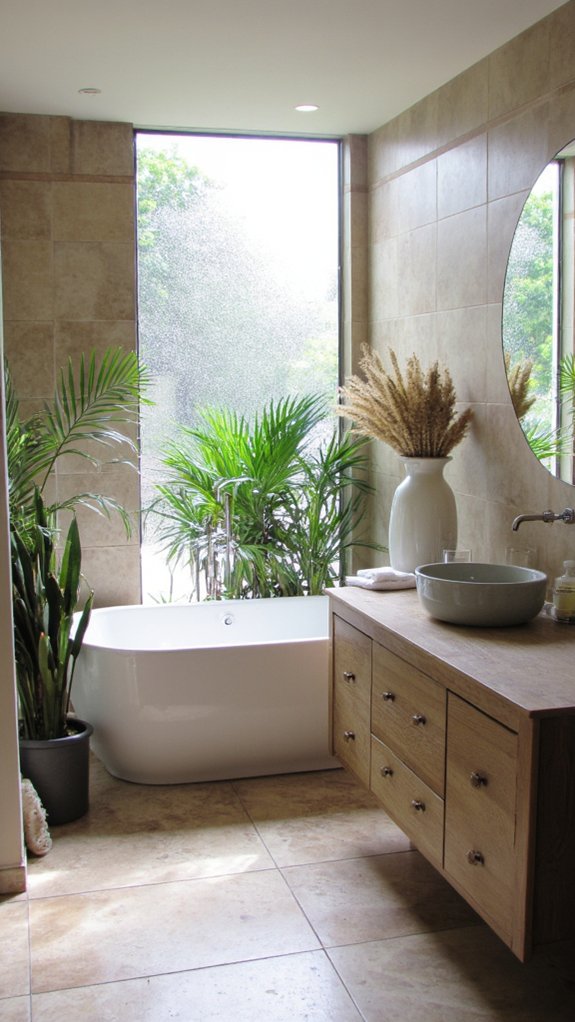 spa inspired powder room retreat