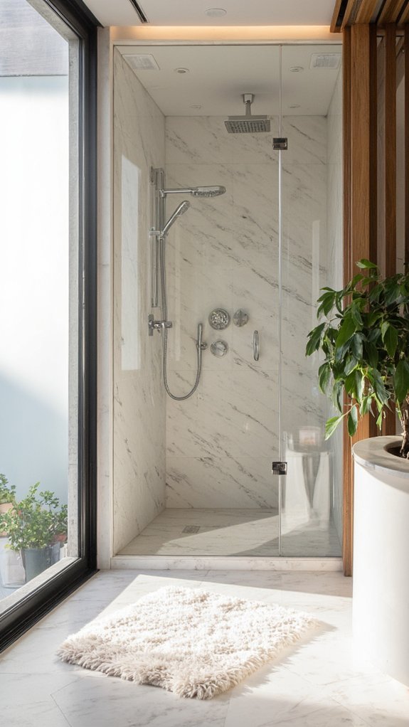 spa like dual shower experience