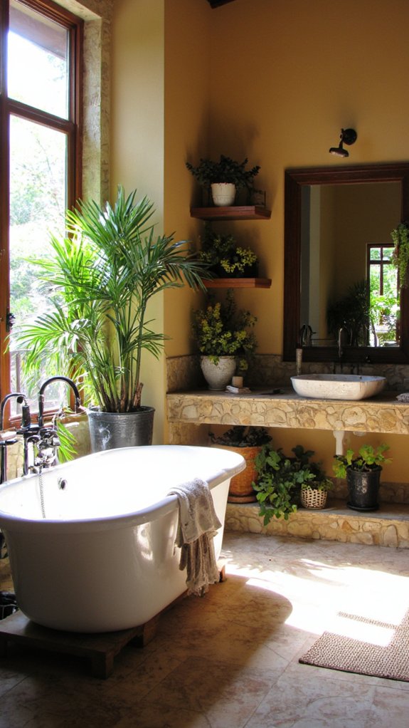 spa like open concept bathtub