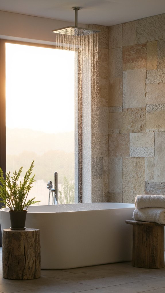 spa like rainfall shower experience