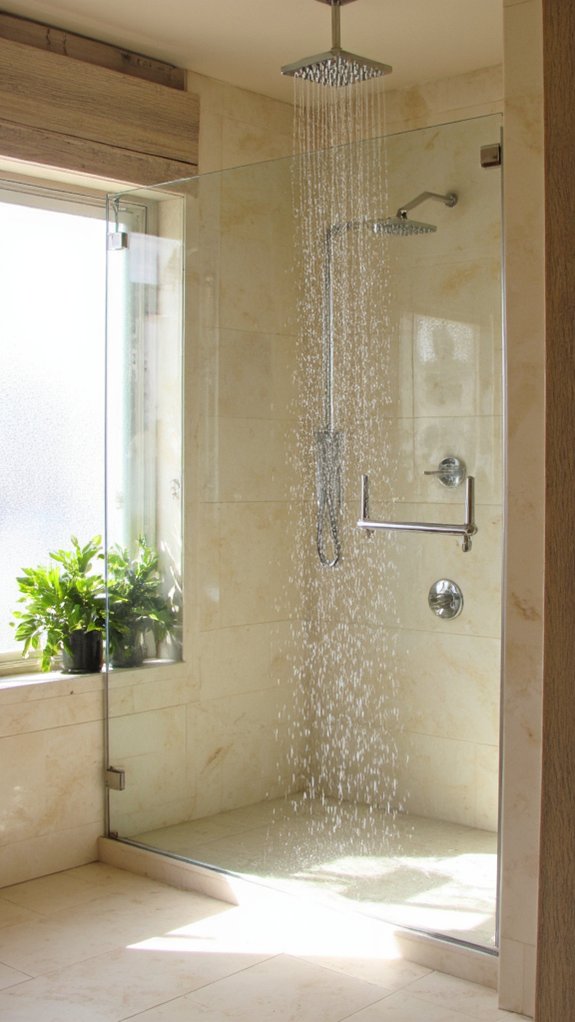 spa like rainfall shower experience