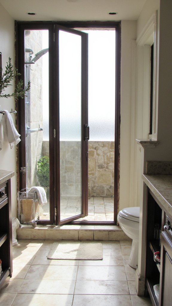 space saving elegant shower doors