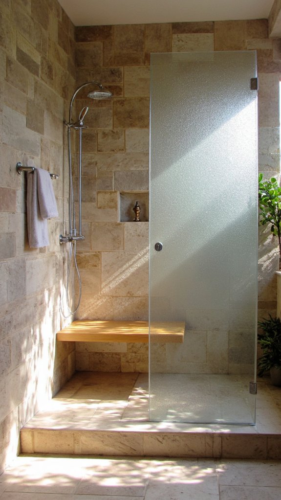 spacious modern elegant shower