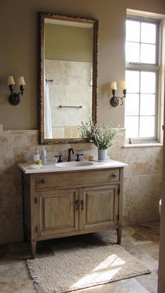 spaciousness through large mirrors