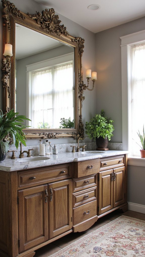 statement mirrors enhance bathrooms