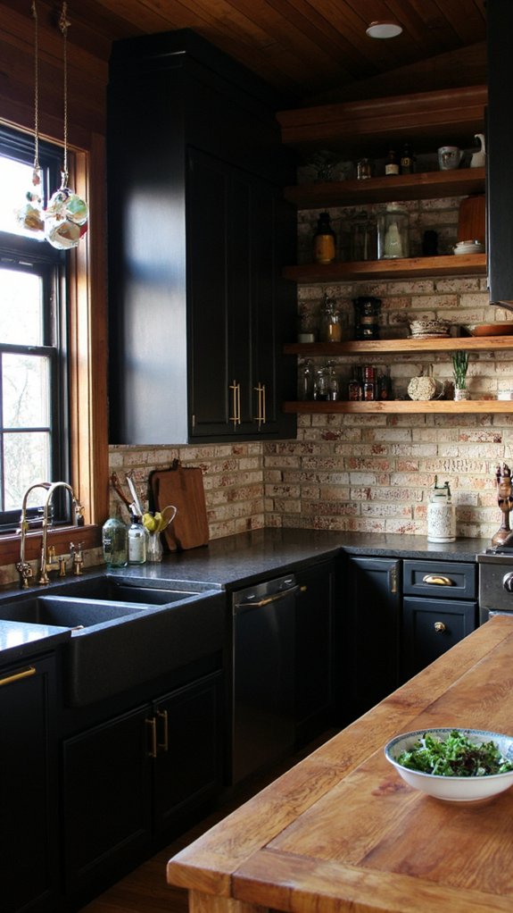 striking black and wood harmony