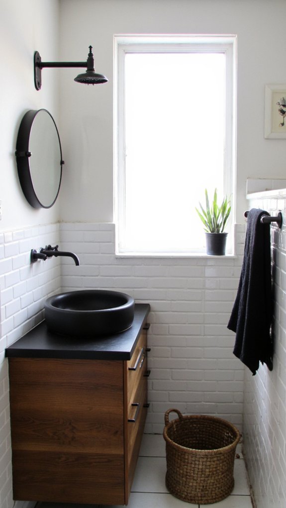 striking black fixtures integration