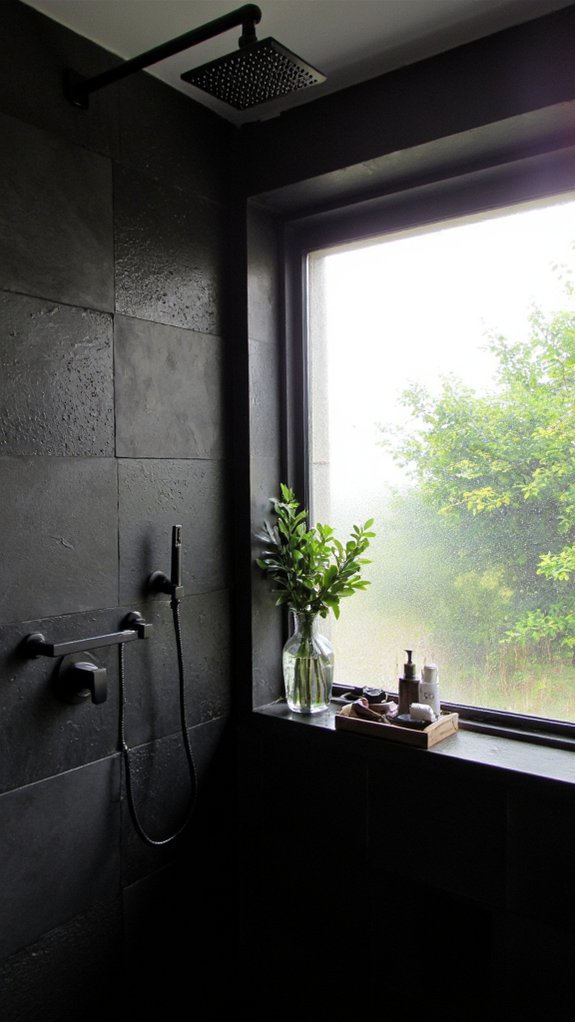 stunning black shower fixtures