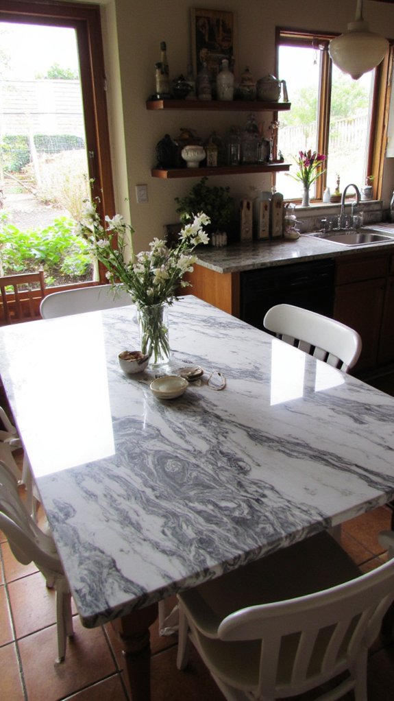 stunning bold marble tabletops