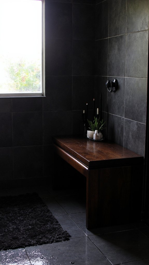 stylish and functional shower bench