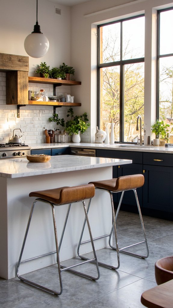 stylish bar stools enhance comfort