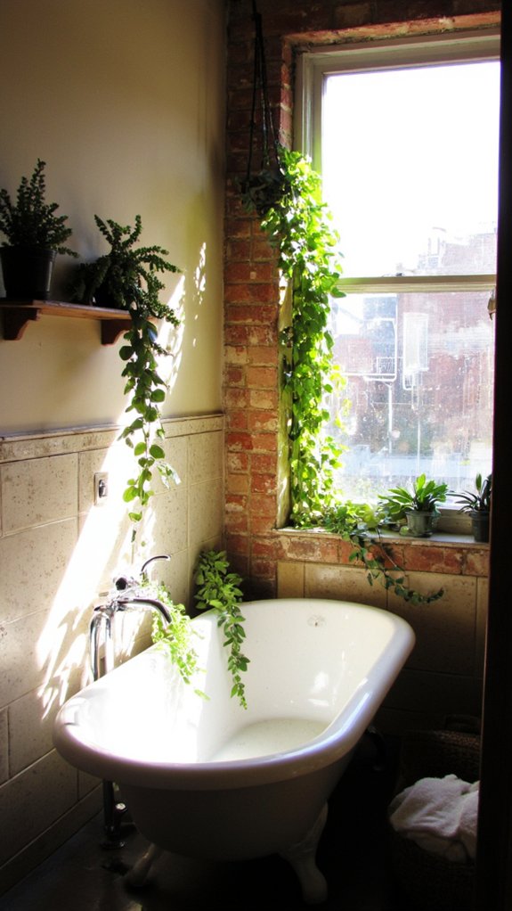 stylish bathroom indoor plants