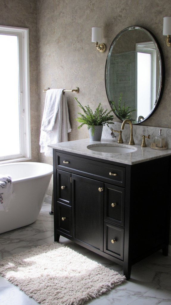 stylish black accented vanities
