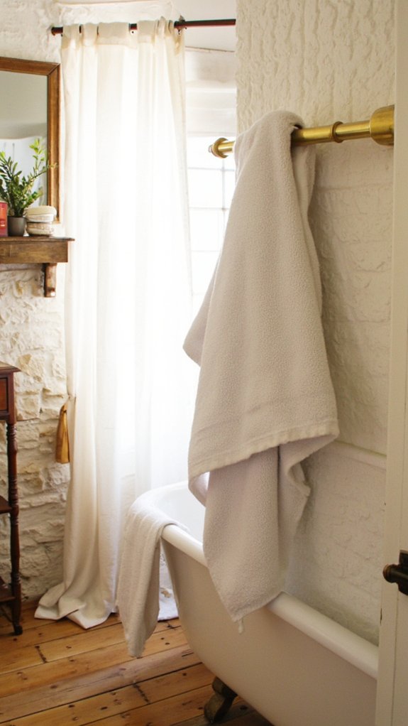 stylish brass towel bars