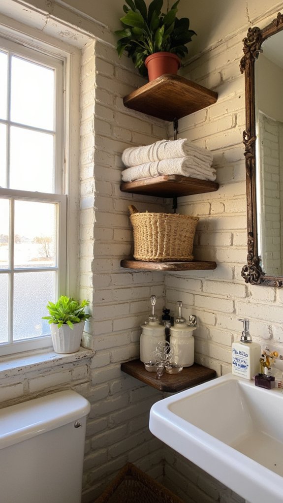 stylish corner shelf storage