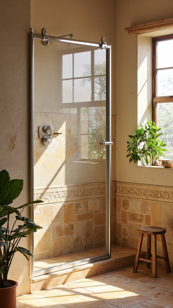 stylish corner shower doors